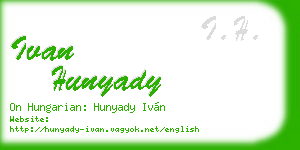 ivan hunyady business card